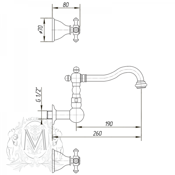 27268 Cмеситель Migliore Prestige - Вид №1