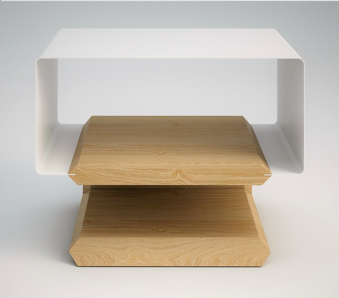 Тумбочка прикроватная белая дизайнерская Tesla-В BRAGIN DESIGN  256626 Белый  - Вид №1