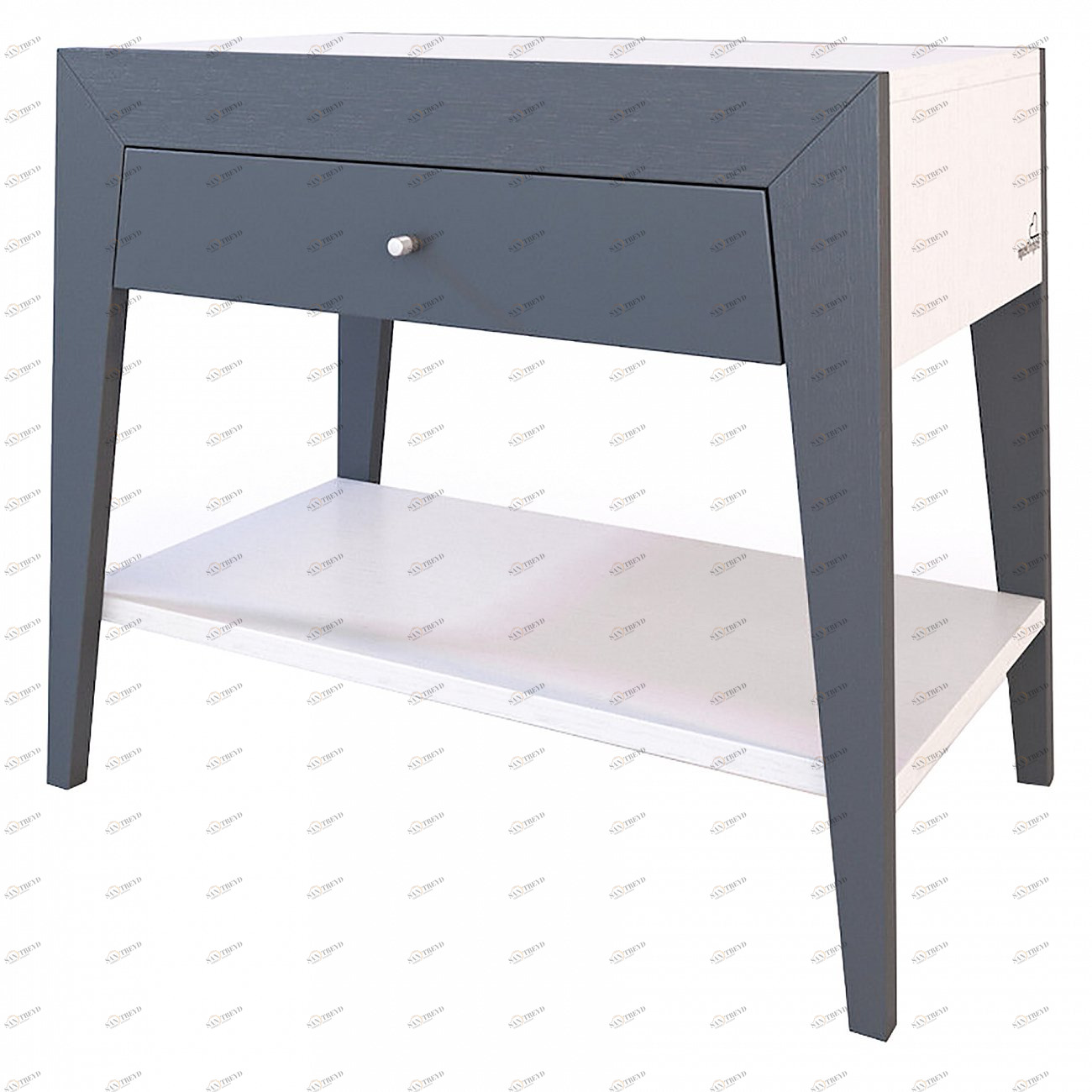 Тумбочка прикроватная темно-серая с ящиком и полкой Still BRAGIN DESIGN  256429 Серый 