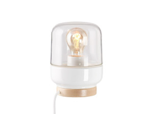 Фарфоровая и стеклянная настольная лампа