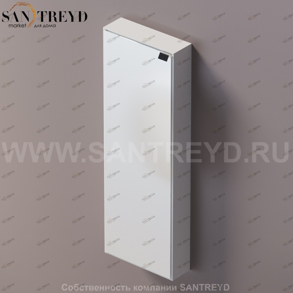 Agape 4x4 Шкаф с зеркалом 120 см в коробе из крашеного алюминия белый A4X4291Z