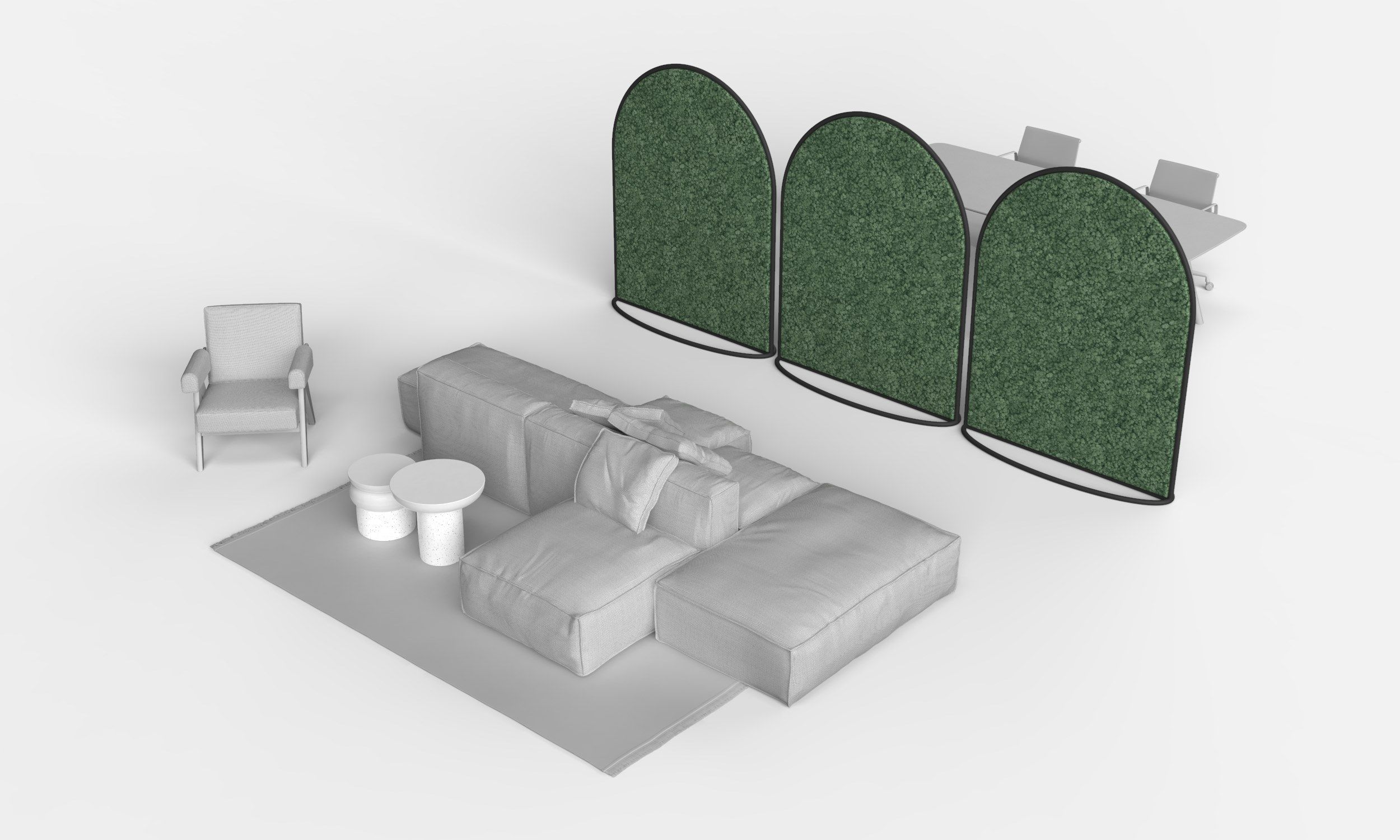 Звукопоглощающая офисная перегородка GREENMOOD G-Line ARCH-00090467 - Вид №18