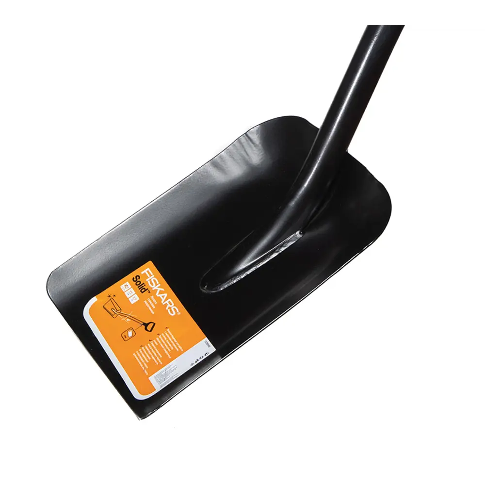 Лопата совковая для уборки снега Fiskars Solid укороченная 23x77 см сталь с черенком STLM-2130742 - Вид №1