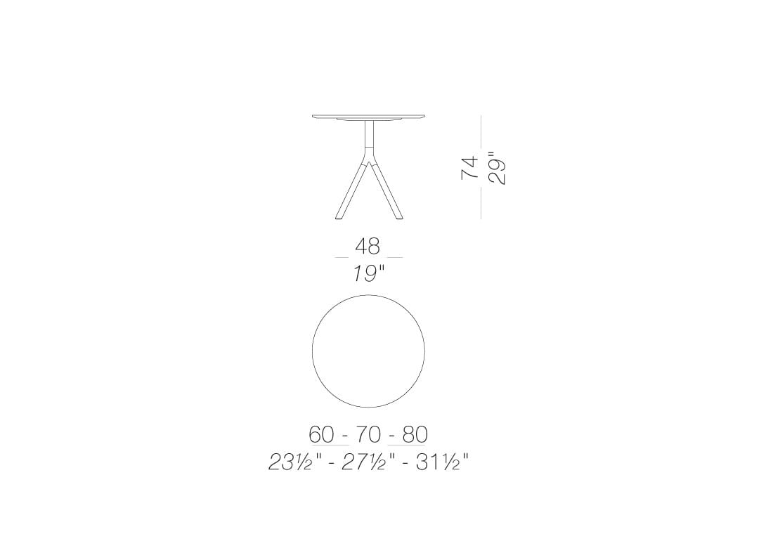 Круглый садовый стол Lapalma FORK OUTDOOR ARCH-00127983 - Вид №6