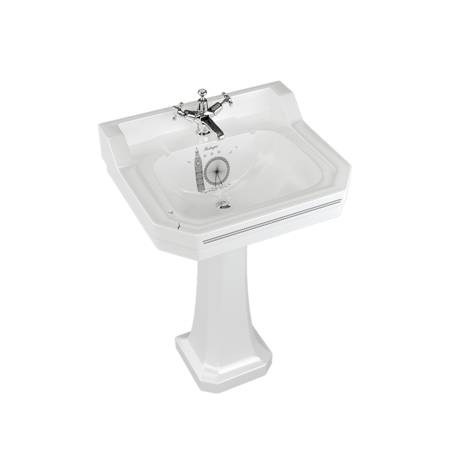 Burlington Bespoke Раковина Bespoke London Edwardian 56 см со стандартной подставкой с 1 отверстием под смеситель B4 1TH LON P1 