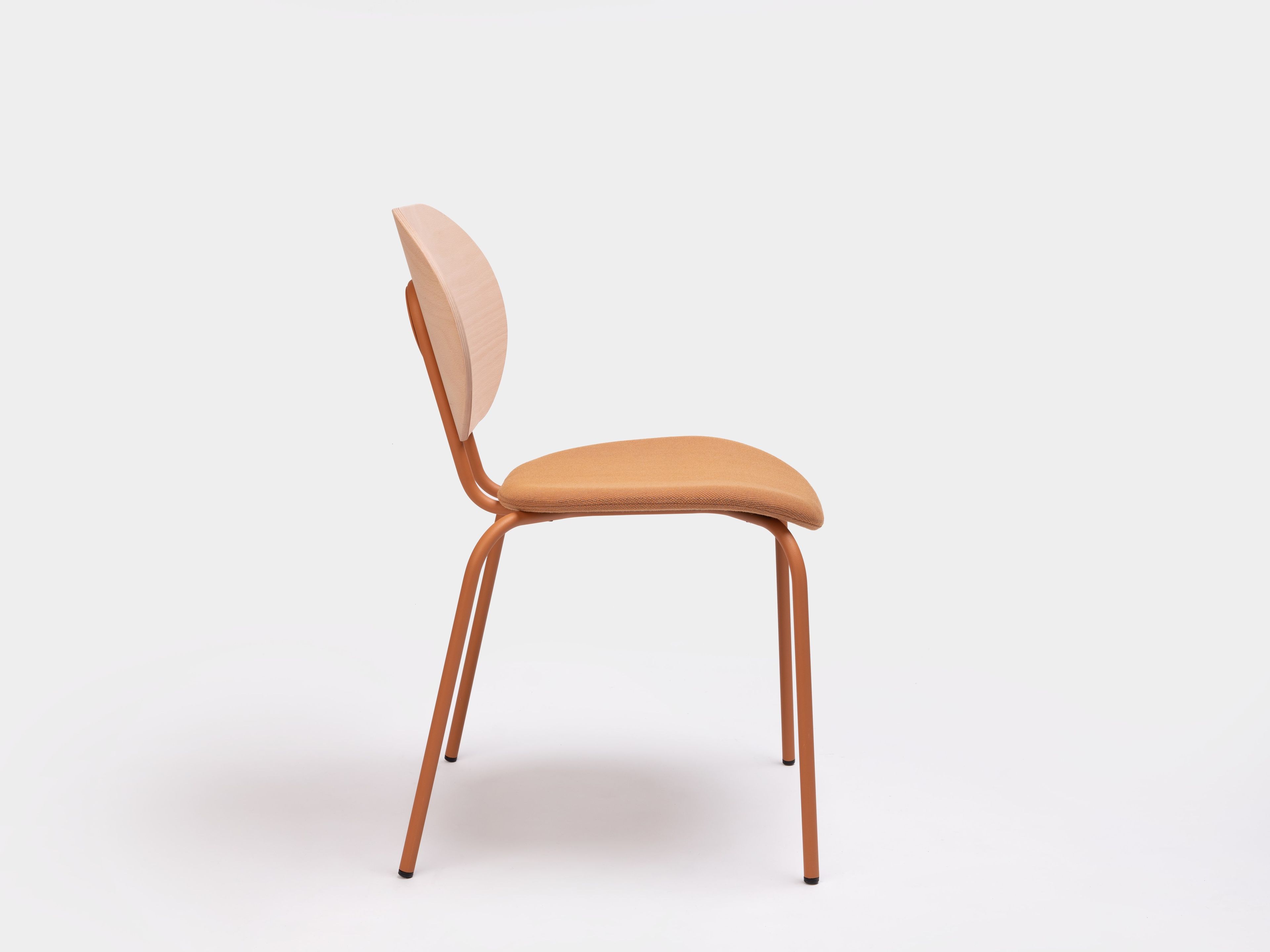 Стальной и деревянный стул с открытой спинкой с мягким сиденьем ONDARRETA Hari ARCH-00133414 - Вид №2