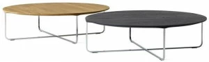 Montis Низкий овальный деревянный журнальный столик Flint