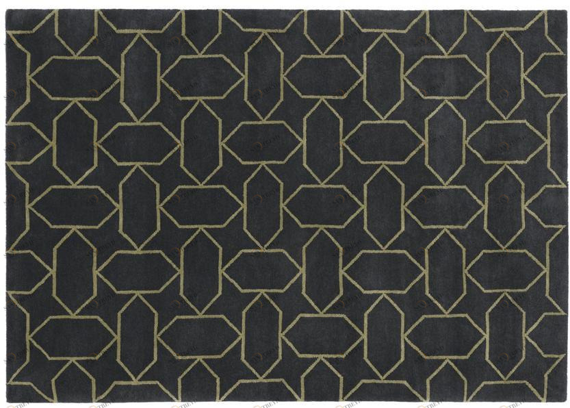 ASPLUND Прямоугольный коврик из вискозы и шерсти с геометрическими мотивами Gems sun-id-1373207