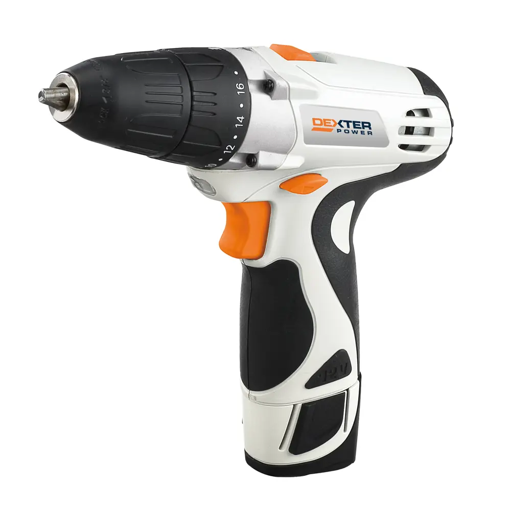 Дрель-шуруповерт аккумуляторная Dexter Power 5227.2A-1.5AH, 12 В Li-ion 1.5 Ач STLM-2056694 - Вид №1