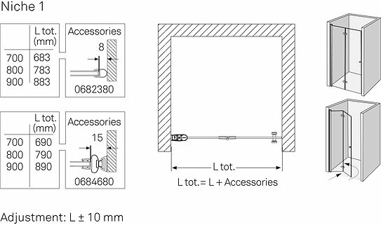 59702197 Душевая дверь складывающаяся IFO Space, SPNKB 700 левая - Вид №10