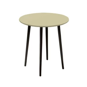 Обеденный стол круглый с черными ножками 70 см желтая охра "Спутник" WOODI  00-3966455 Желтый