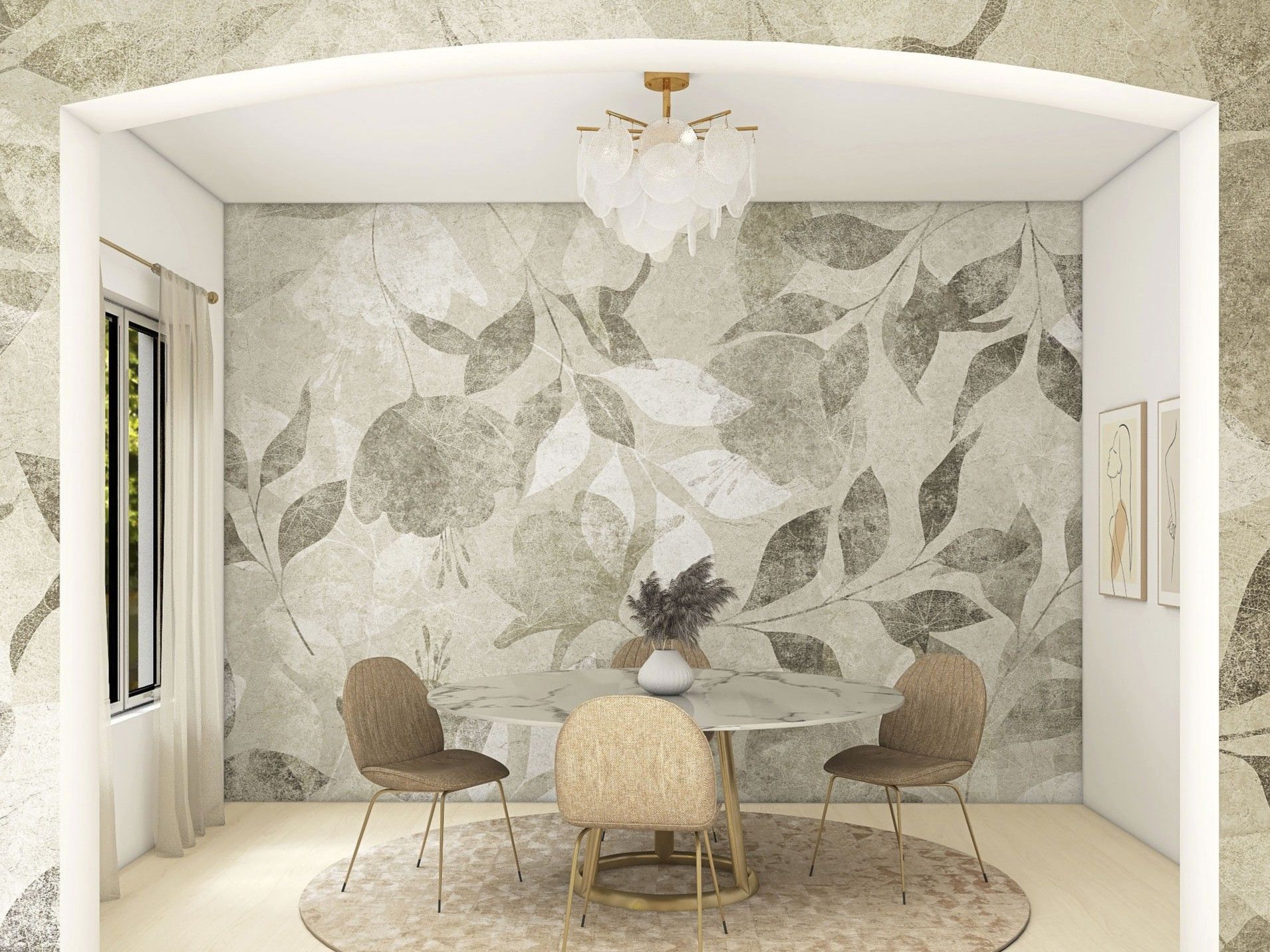 Панорамные обои с цветочными мотивами Rimura 2022 ARCH-00137619