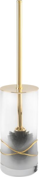 6626/GO Surya Crystal Stream, напольный ерш с крышкой, цвет золото 