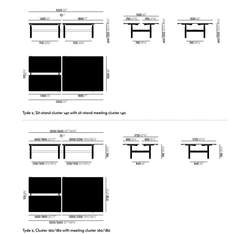 Стол с регулируемой высотой VITRA Tyde 2 ARCH-00000600 - Вид №17