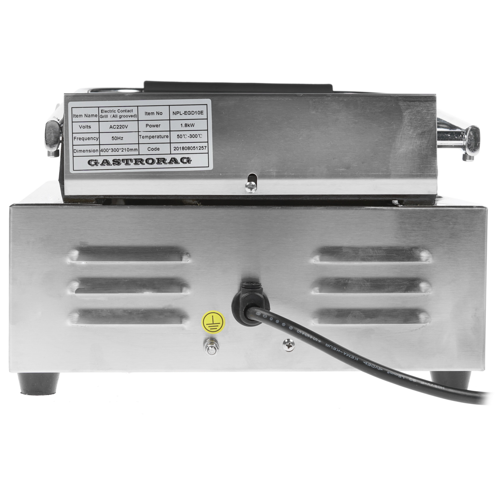 7993217 Гриль Gastrorag NPL-EGD10E серебристый STDN-0073395 - Вид №5
