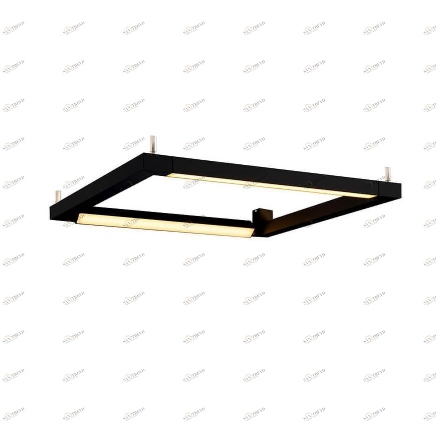 Потолочный светильник черный SLV Open Grill Double Twist 157660 SLV ДИЗАЙНЕРСКИЕ, OPEN GRILL 00-3890386 Черный 