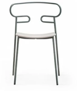 TrabA' Штабелируемый деревянный стул Genoa 0047-met