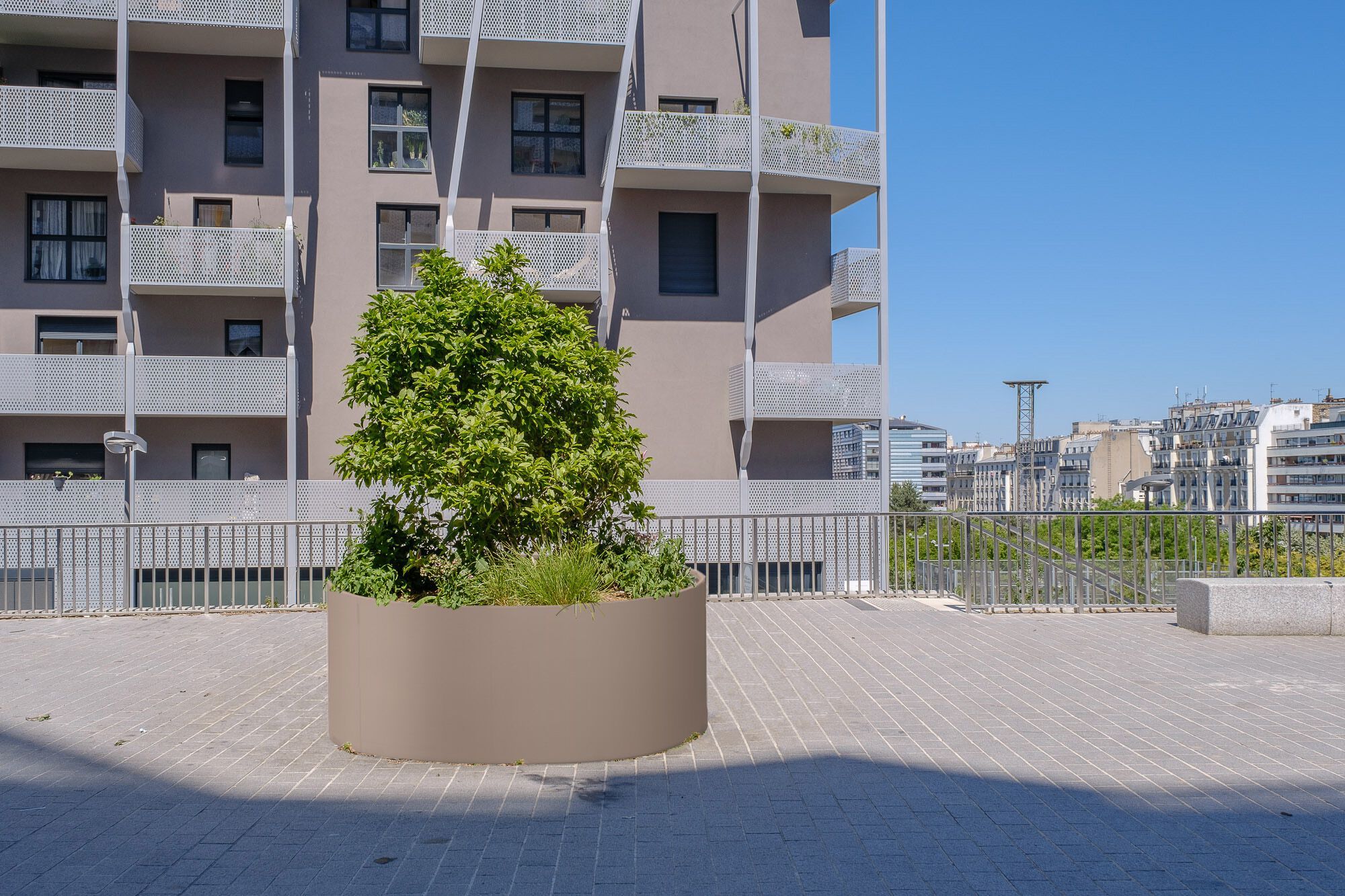 Круглая стальная плантатор с порошковым покрытием Urbencéa ORBIT ARCH-00078194 - Вид №1