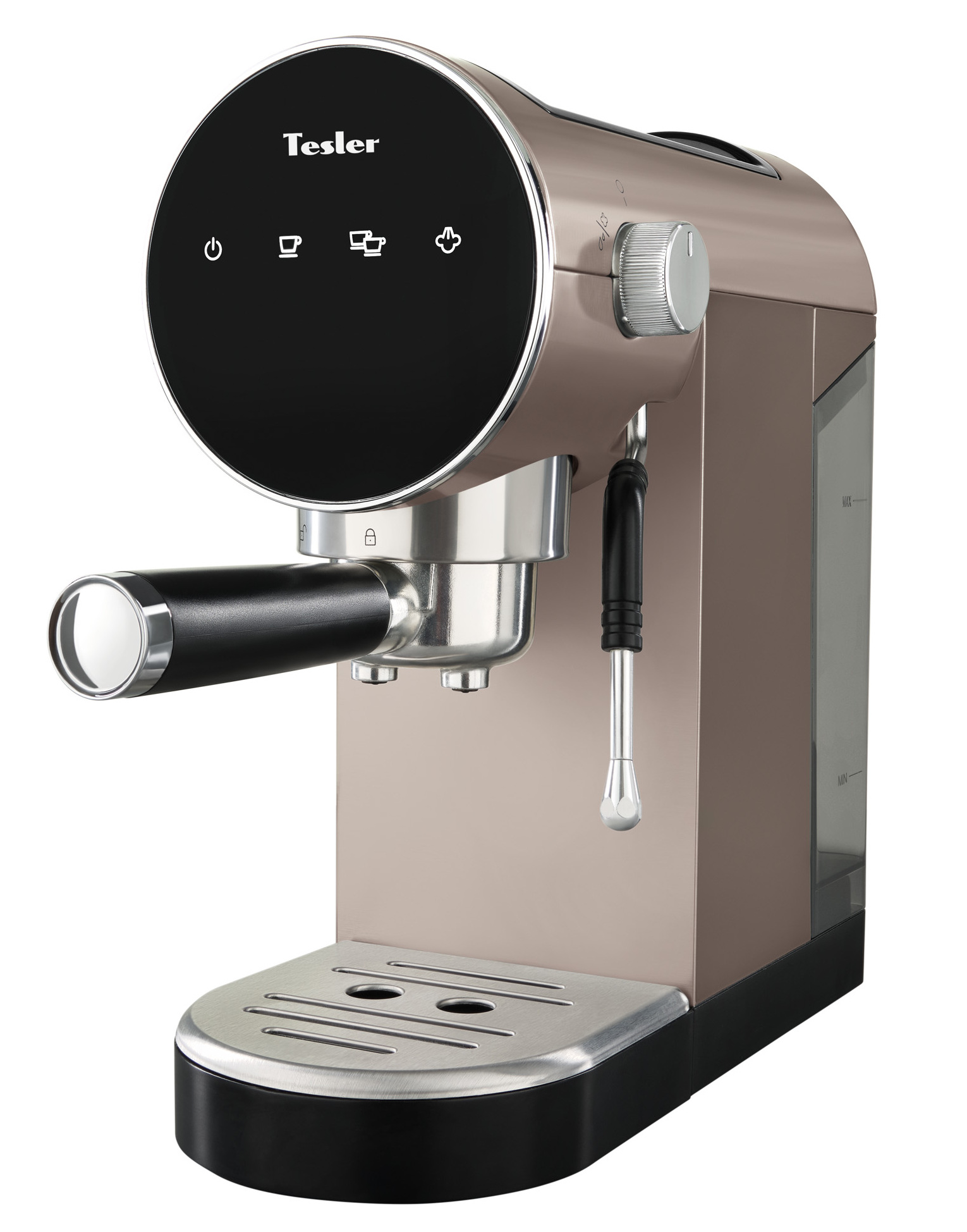 9130746 Кофеварка рожковая Tesler ECM-260 SAND GREY коричневый STDN-0118511 - Вид №2