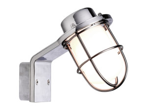 Металлический и стеклянный настенный светильник