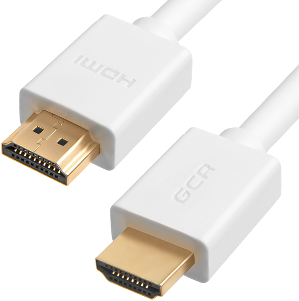 GCR-HM761-10.0m кабель 10.0m hdmi версия 2.0, hdr 4:2:0, ultra hd, 4k 60 fps 60hz/5k*30hz, 3d, audio, 18.0 гбит/с, 28/28 awg, od7.3mm, тройной экран, белый, Greenconnect Santreyd 