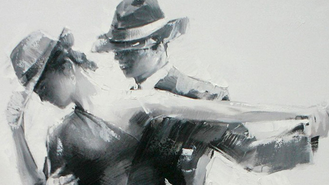 Картина на холсте 100х100 см "Джаз-2" EVENHOME КАРТИНЫ МАСЛОМ 129835 Белый;черный  - Вид №2