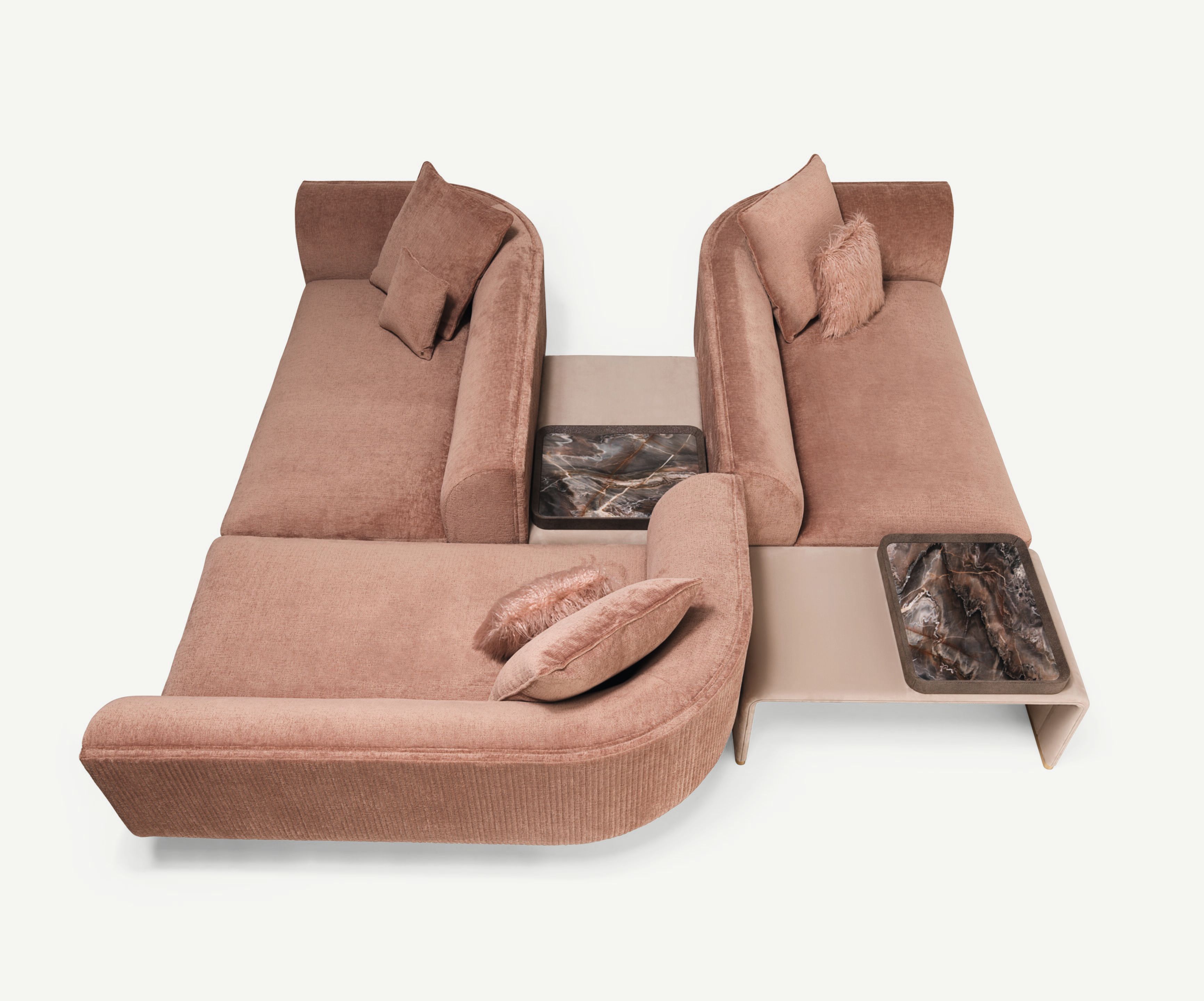 Кожаный низкий прямоугольный журнальный столик с подносом Visionnaire Foster ARCH-00066676 - Вид №1