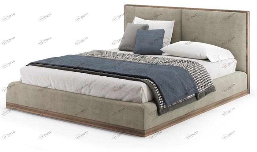 PRADDY Двуспальная кровать с обивкой из бархата Dorsey Ml009