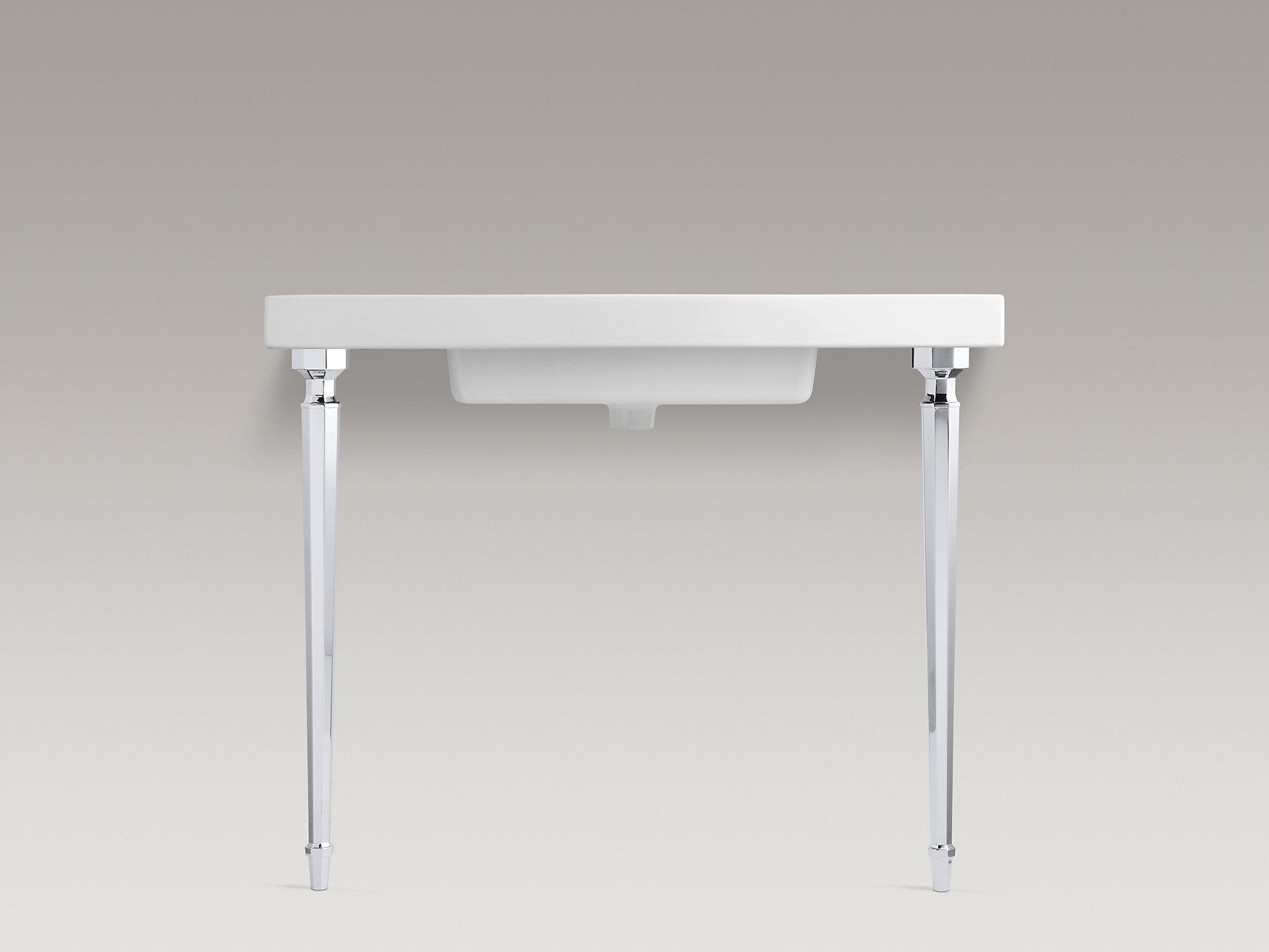 KOHLER Kathryn Восьмиугольные конические ножки стола из латуни K-6839-CP  - Вид №9