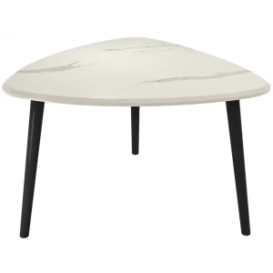 Журнальный столик треугольный 58x55 см белый