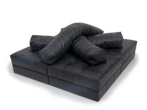 Кожаный модульный диван