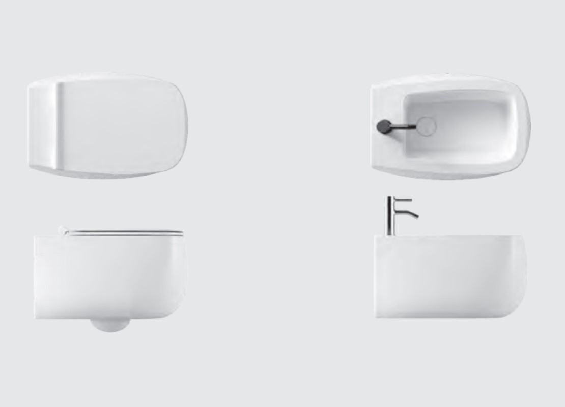 33130101.09 Биде подвесное 550х335х450 мм Alice Ceramica Nur Белый матовый - Вид №10