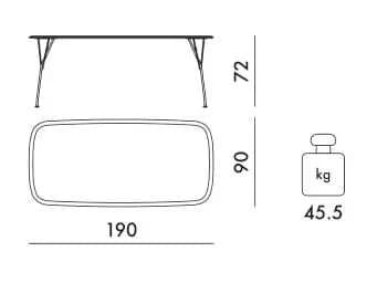 Прямоугольный стол из стали и дерева Kartell VISCOUNT OF WOOD ARCH-00037840 - Вид №7