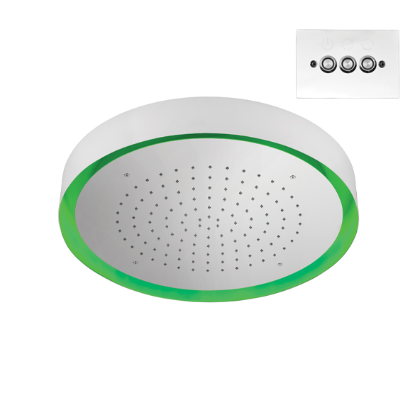 82033 Видимая головка ø570 потолочное крепление / дождевик + свет / регулятор в стену HORUS Range Hydro 