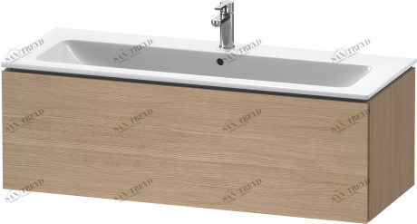 LC614305252 Тумбочка подвесная L-Cube #LC6143 1220 x 481 мм Европейский дуб, декор Duravit