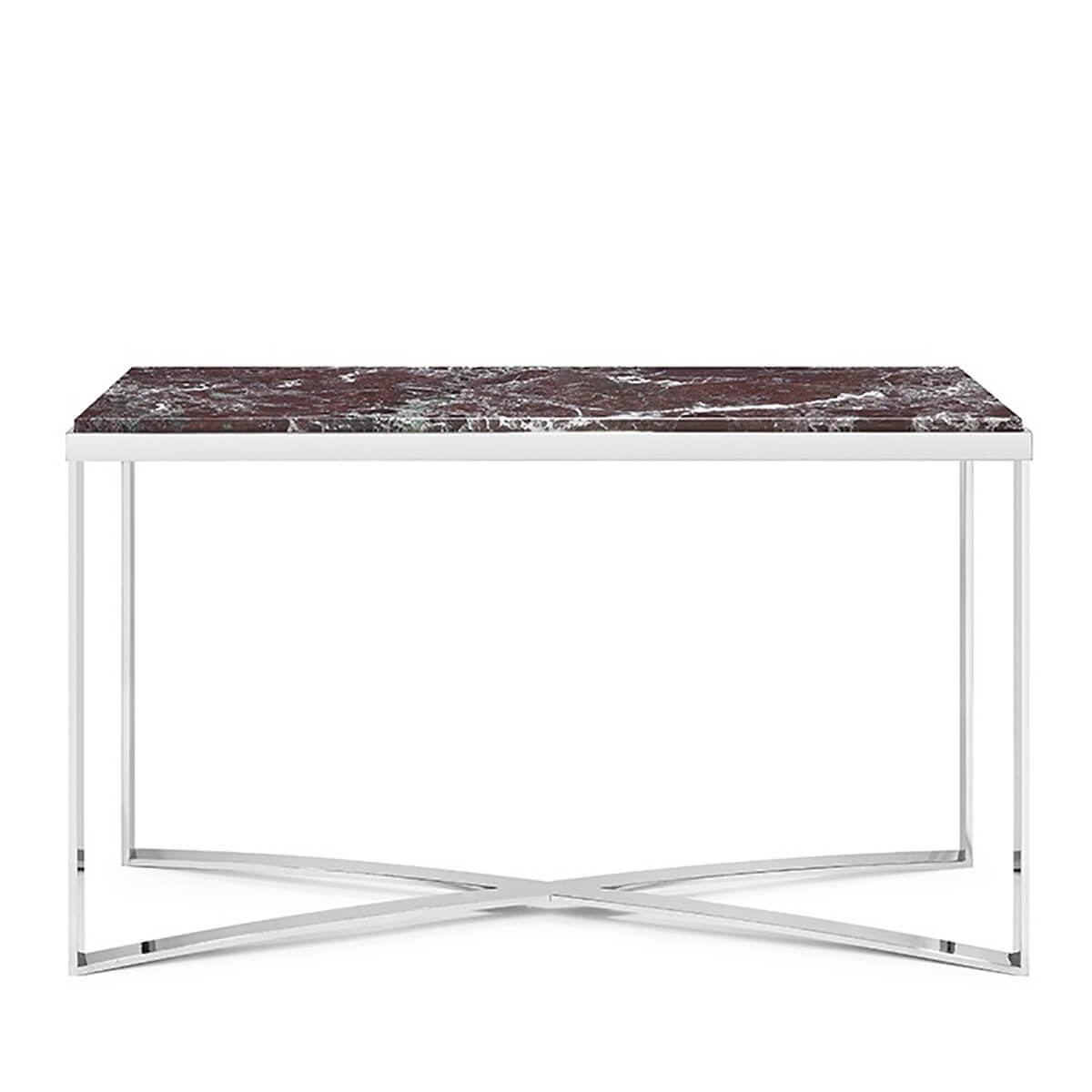 450184-48 ABHIKA КОНСОЛЬ ХРОМО МРАМОР H96,5 152,5X52 BURGUNDY 