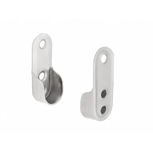 Держатель овальной трубы ⌀30x15 без фиксатора хром 2 шт