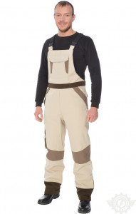 68993 Полукомбинезон "Таймыр" зимний бежево - коричневый  Зимняя спецодежда  размер 64-66/170-176