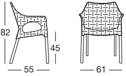 SCAB DESIGN Эргономичное штабелируемое кресло из технополимера с подлокотниками Olimpia sun-id-1372843 - Вид №3