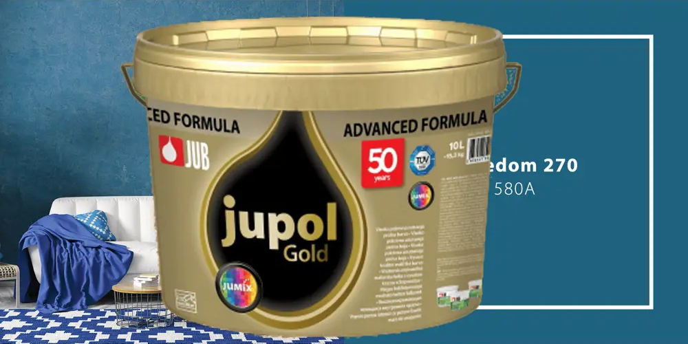 91160459 Краска для внутренних покрытий JUB 1009810-580A JUPOL GOLD цвет синий 4.75 л STLM-0504445