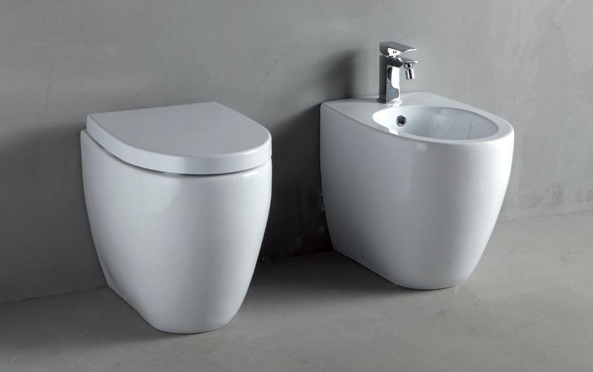 Приставной унитаз напольный Белый Rifra  Италия sun-id-1411652 - Вид №1