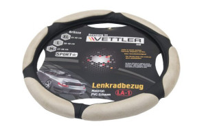 16284504 Оплетка на руль SPORT M 37-38 см, 2108-15, PVC, 6 подушек, Бежевый MLA1beige VETTLER