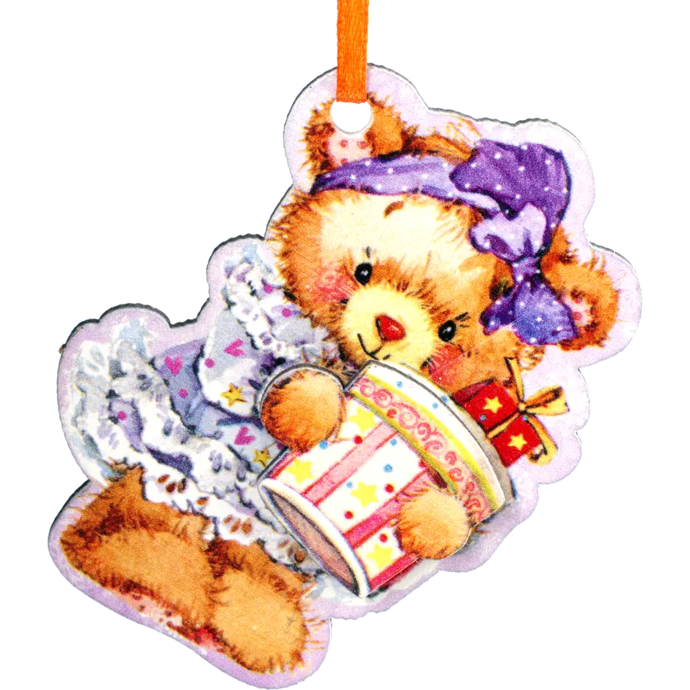 Украшение новогоднее «Девочка-мишка», 8.3 см, фанера Santreyd STLM-2089752