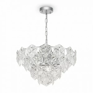 Люстра подвесная со стеклянными подвесками 88,5 см хром Molly FR1004PL-09CH FREYA ДИЗАЙНЕРСКИЕ, CRYSTAL 00-3957115 Прозрачный