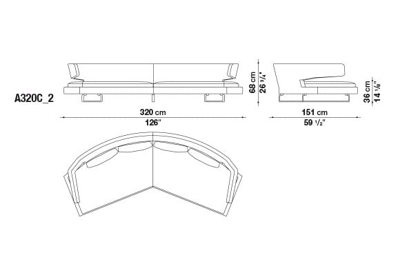 Ткань диван B&B Italia ARNE ARCH-00113103 - Вид №7
