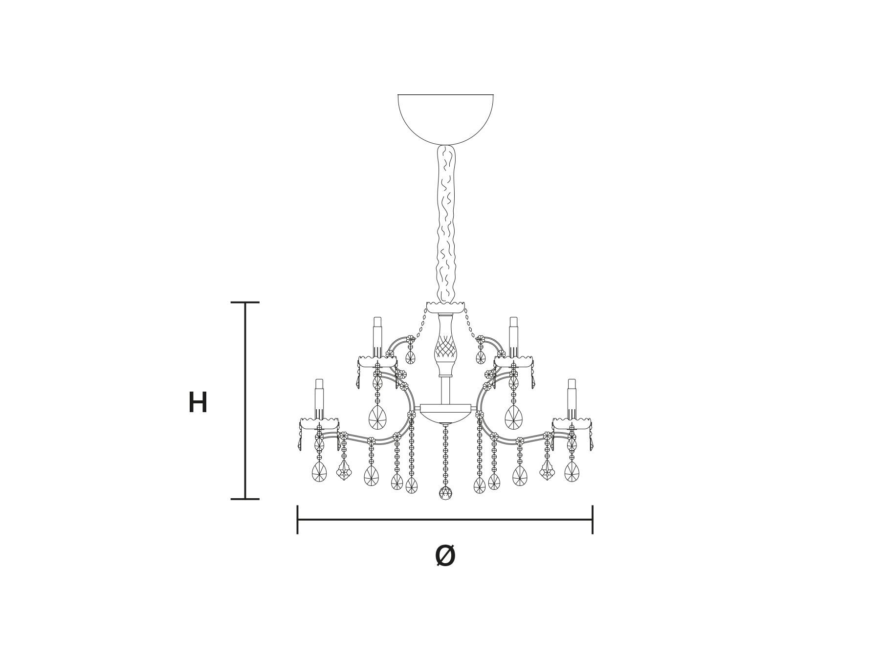 Подвесной светильник с кристаллами Masiero Aqaba ARCH-00036430 - Вид №2