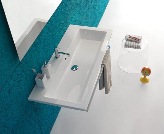 Fo100.bi / fo070.bi Подвесная раковина настенная овальная Ceramica Globo FORTY3 белая - Вид №2