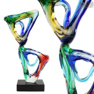 4592 ORIGINALMURANOGLASS Материя - абстрактная скульптура - муранское стекло OMG 25 см