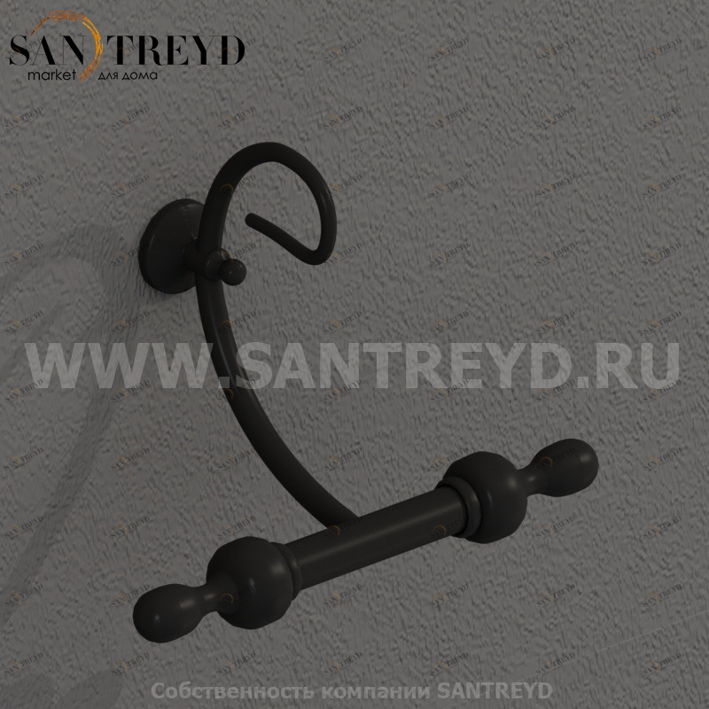 PA043 Крючок для одежды 21 см цвет Черный Globo Paestum Италия Ceramica Globo