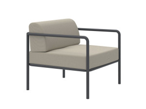 Кресло для сада из акриловой ткани с подлокотниками